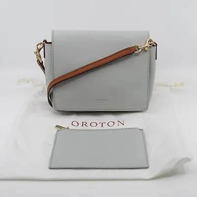 As New OROTON Baby Blue Crossbody Bag With Matching Purse / Pouch - In Dust Bag • $135