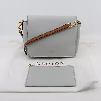 $135 • Buy As New OROTON Baby Blue Crossbody Bag With Matching Purse / Pouch - In Dust Bag
