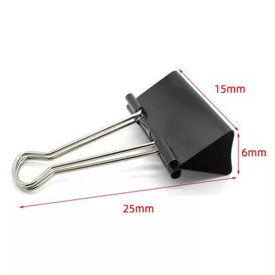 Bulldog Foldback Letter Clips Metal Paper Grip Receipt Filing Binding 15mm-51mm • $2.65