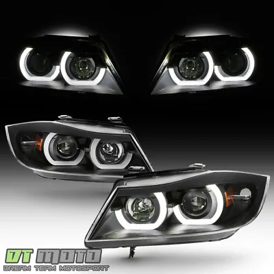 $285.99 • Buy Black 2006-2008 BMW E90 3-Series 4-Door LED Halo Projector Headlights Headlamps