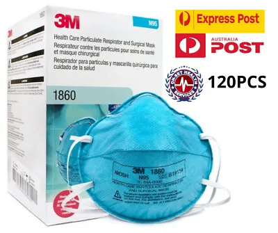 3M 1860 N95 Medical Surgical Mask Particulate Respirator Health Care 120PCS/Box • $499.95