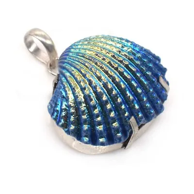 Titanium Sea Shell Gemstone Jewelry Mermaid Jewelry Fashion Pendant 1 O476 • $8.30