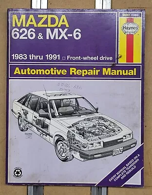 Haynes Mazda 626 & MX-6 1983 Thru 1991 Automotive Repair Manual  • $10