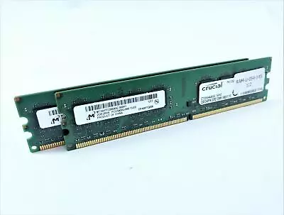 £7.99 • Buy Crucial CT25664AA800 4GB 2x2GB PC2-6400 DDR2-800 Desktop RAM Memory