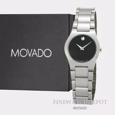 Authentic Movado Ladies Fiero Tungsten Carbide Silver Tone Watch 0605620 • $2195