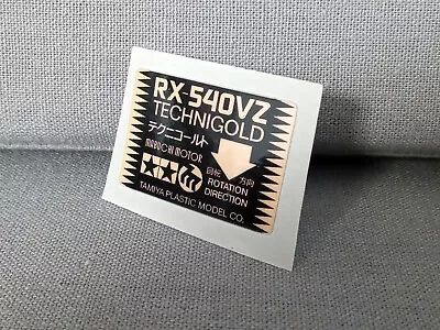 Tamiya Technigold Rx-540 VZ Motor Reproduction Foil Sticker / Decal • £5