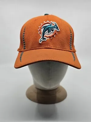 Miami Dolphins Fitted Small Medium Hat New Era 39THIRTY Cap Green Orange • $18.99