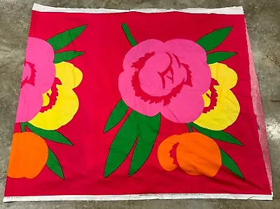 Vintage Marimekko Fabric MCM 112” X 56” FUJIWO ISHIMOTO 1978 KUUMA Flowers NEW • $399.99