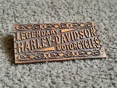 Vintage Copper 2  Legendary Motorcycles Harley Davidson Dealer Vest Jacket Pin • $14