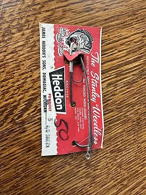 Vintage Heddon Stanley Weedless Frog/Pork Chunk Hook New On Card • $5.50