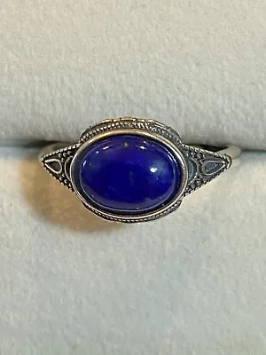 Vintage 925 Sterling Silver Natural Blue Lapis Lazuli  Ring • $19.99