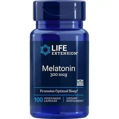 Life Extension Melatonin 300 Mcg 100 Veg Caps • $7.50