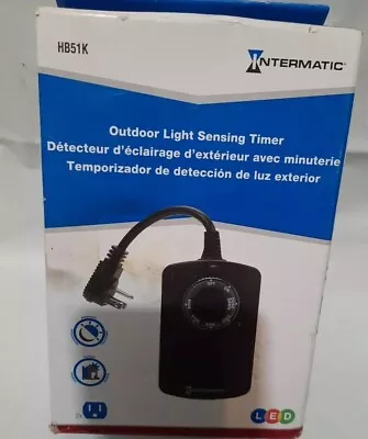 Intermatic HB51K 24 Hour Outdoor Timer With Photocell Light Sensor Weatherproof • $14