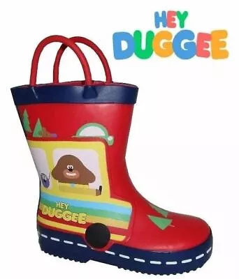 Boys Girls Infants HEY DUGGEE Rubber Wellingtons Wellies Rain Boots Sizes NEW • £9.99