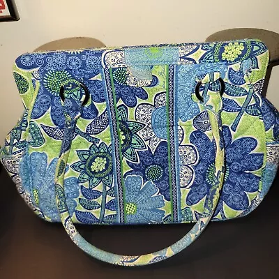 Vera Bradley Retired Blue/Green Doodle Daisy Handbag- Great Condition  • $25