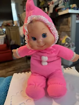 Vintage Clean Mattel  Baby Beans 12” Bean Filled Doll Pink Pajamas Booty Flap • $29.99