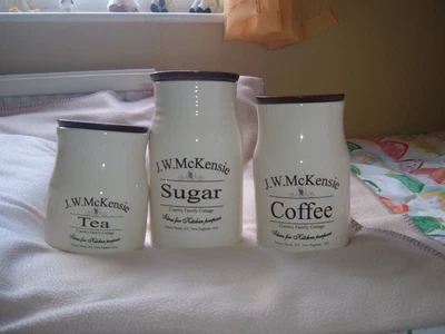 £13 • Buy J.W. McKensie Set Of Three Storage Jars & Untensil Jar