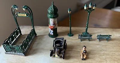 Gault Miniatures Paris Metro Morris Column Lamp Posts Benches Car Figure Man • $239.99