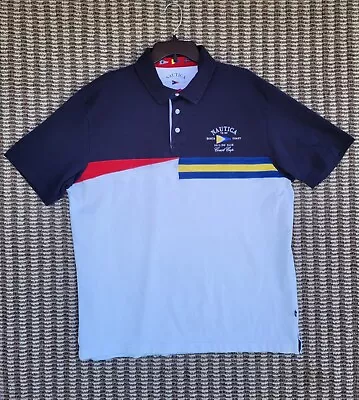 Vintage Nautica Polo Shirt Mens XL Sailing Club Coast Cup Collared Cotton 90s • $11.23