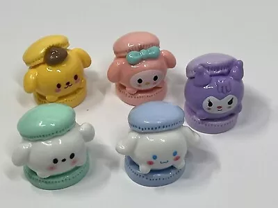 Sanrio Mini Macaron 1” Figures Set Of 5 Pochacco Cinnamoroll Glossy Variant New • $7.20