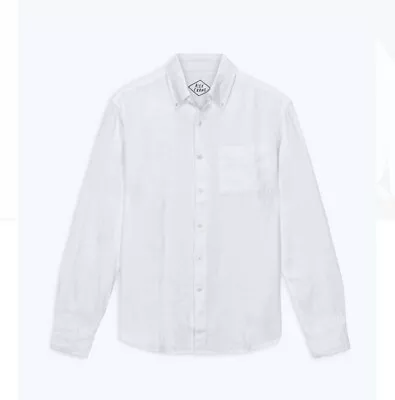 NWT Alex Crane Playa Linen Shirt Men’s XL Snow White Button Down Summer $155 • $105