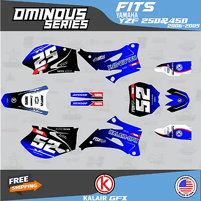 Graphics Kit For Yamaha YZ250F YZ450F (2006-2009) YZ 250F YZ 450F Ominous-Blue • $108.99