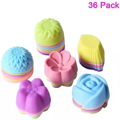 Magik 36 PCS Reusable Non-stick Silicone Baking Muffin Cupcake Chocolate Cups • $10.99