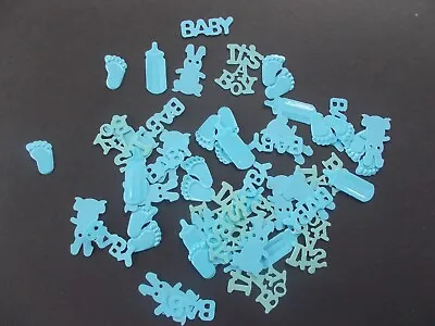 100 Blue  Boy Mixed Baby Shower Confetti Table Sprinkles Decorations 003 • £2.49