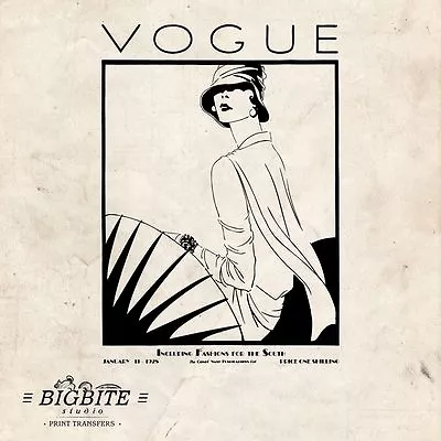 £15.30 • Buy WATER DECAL: Art Deco Vintage VOGUE Magazine Cover Furniture Print Transfer #054