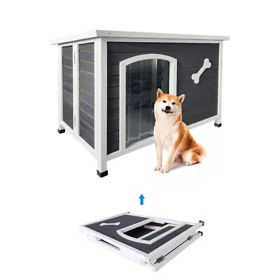 Waterproof Wooden Dog House Fits Small To Medium Dogs • $203.52