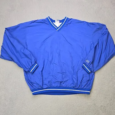 Rawlings Sweater Men’s 2x Blue Golf V-Neck Ringer Long Sleeve Lightweight Jersey • $22.10