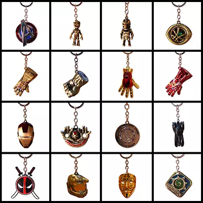 Marvel AVENGERS Metal Keychains Iron Man Thanos Infinity Gauntlet Hulk • £3.85