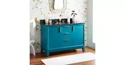 Signature Hardware 48  Talya Mahogany Vessel Sink Vanity Teal  - 446035  • $1500