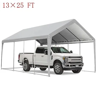 Car Canopy Garage Boat Party Tent 13x25FT W/ Removable Sidewalls &  Zipper Doors • $474.99