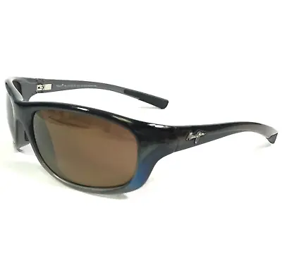 Maui Jim Sunglasses MJ 279-03F Kipahulu Brown Blue Wrap Frames With Brown Lenses • $229.99
