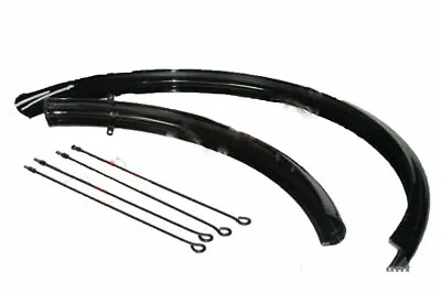 Vintage Bike Bicycle Front Rear Mudguard With Stays 28  X 1.5  Tyre Wheel • $74.12
