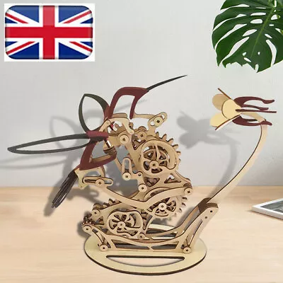 Model Kit Mechanical Model Wooden Construction Kit 3D Wooden Puzzle Hummingbird • £13.29