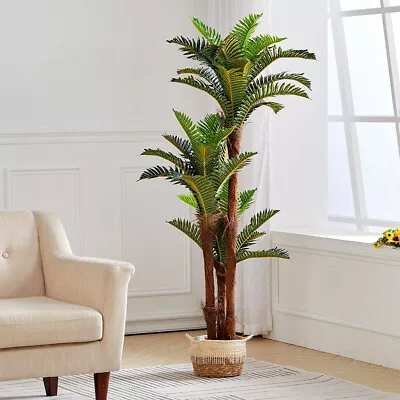 150cm Large Artificial Palm Tree Fake Tropical Plant In Pot Garden Outdoor Decor • £59.95