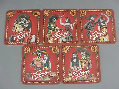 Lot 5 Victoria Beer Limited Edition Set Day Of The Dead 💀 Dotd Coaster 4  New • $4.90