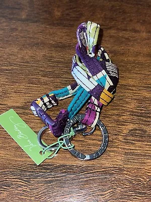 Vera Bradley PLUM CRAZY BREAKAWAY LANYARD Key Ring Clip ID School Work NWT • $24.50