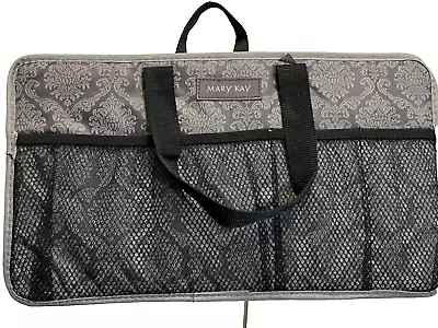 Mary Kay Tote 15x9x6 2 Adj Divisions Black Elastic Netting 4 Sides Packable • $20