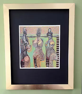 Vladimir Cora + Vintage Modern Abstract Print + Mexican Artist + Framed • $119