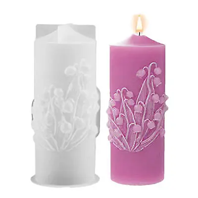 Silicone Candle Wax Molds Pillar Candles Resin Lily Of The Valley Flower Moulds • £8.39