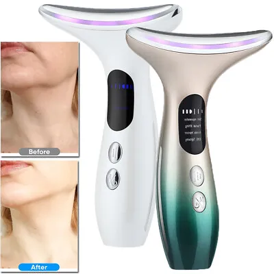 LED Microcurrent Facial Skin Tightening Firming Device Face Neck Beauty Machine • £14.95