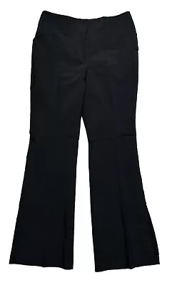 VERTIGO Women’s Black Wide Leg Trousers Flat  Front Zippered Bell Bottoms 12 NWT • $27.99