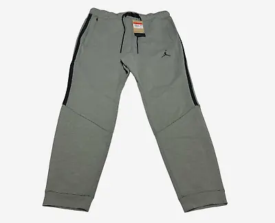 Nike Men's Grey Air Jordan Pants Dv9785-063 NWT Large Fleece  Heather  • $49.50