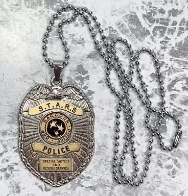 TES Resident Evil Biohazard S.T.A.R.S. Stars Police Badge Necklace Pendant Japan • $51.34