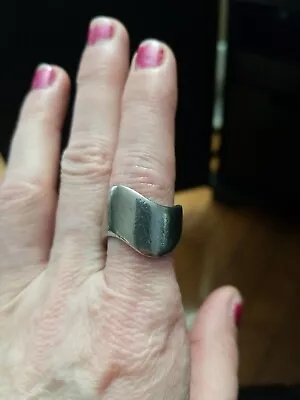 Charles Winston  Sterling Silver Ring Very Unique Modern Design Signed Cw • $34.99