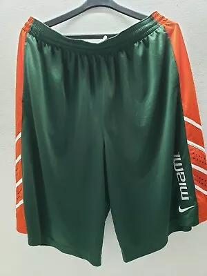 Miami Hurricanes Canes Nike Dri-Fit Basketball Mens Shorts Size 3xl • $54.99