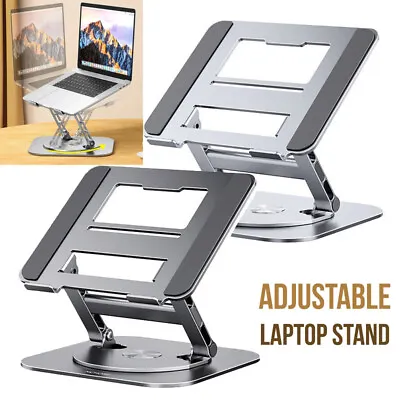 $33.99 • Buy Laptop Stand 360 Rotating Adjustable Ergonimic Foldable Laptop Riser For Desk
